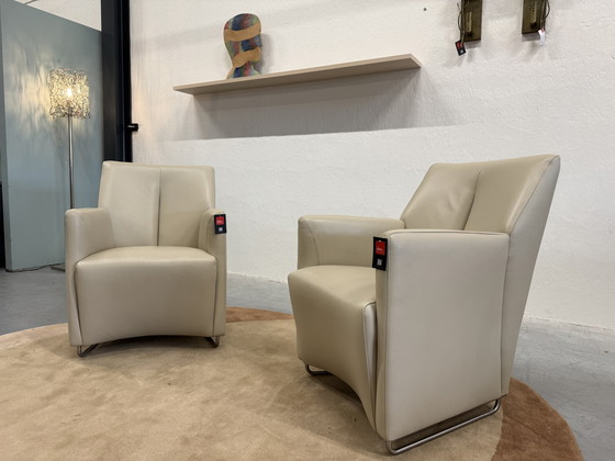 Image 1 of 2 Sillones Leolux Galathea Senso color blanco roto