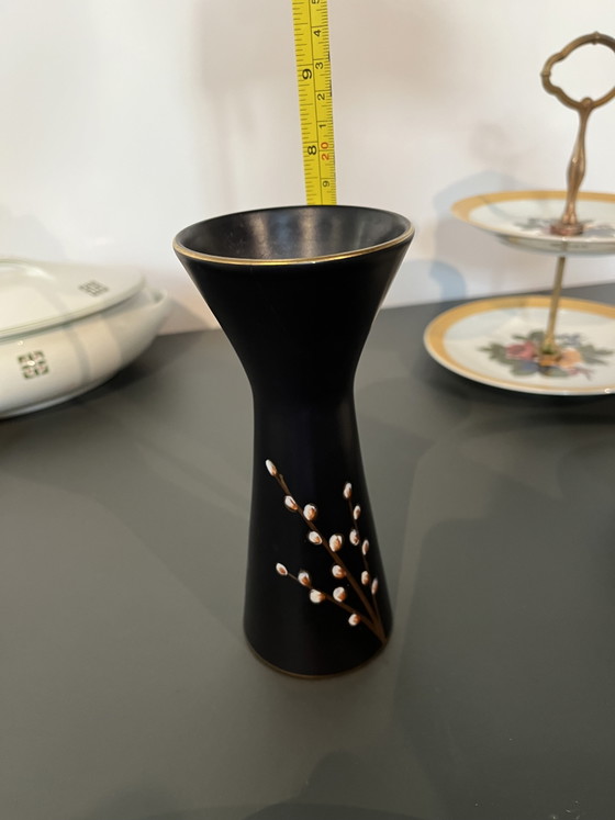 Image 1 of Vintage Flora Gouda vase and bowl from series 1120 ‘Spring’