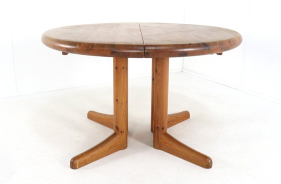 Image 1 of Vamdrup pine ronde 2x verlengbare eettafel 'Idom' vintage Deens