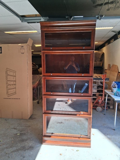 Stackable bookcase mahogany.