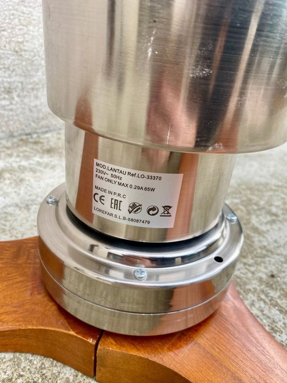 Image 1 of Faro Lantau brown/chrome ceiling fan with remote control