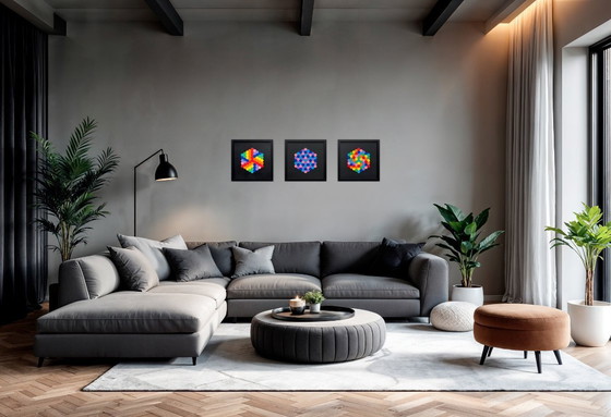 Image 1 of Fragmentos de caleidoscopio (Juego de 3 - Decoración de pared)