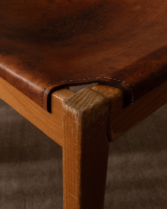 Image 1 of Vintage Maison Regain Elm & Cognac Leather Chair, France 1970s