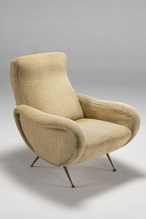 Armchair In Style Of Lady Chair By Marco Zanuso For Arflex, Italy, 1950S