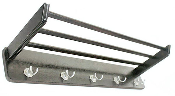 Image 1 of Vintage Wall Coat Rack and Mirror Set