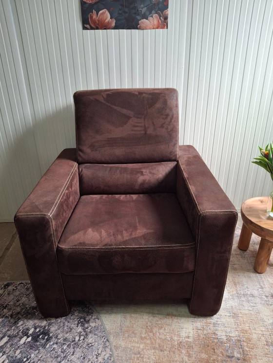 Image 1 of Sillón de cuero de lujo con soporte lumbar, nuevo