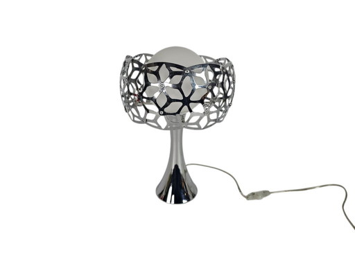 Eglo - Oxana model - table lamp - chrome - frosted glass - 90s