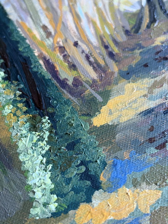 Image 1 of Winterlandschap schilderij met brug en water – Nuenen (bij Eindhoven) | Cacao Awaits