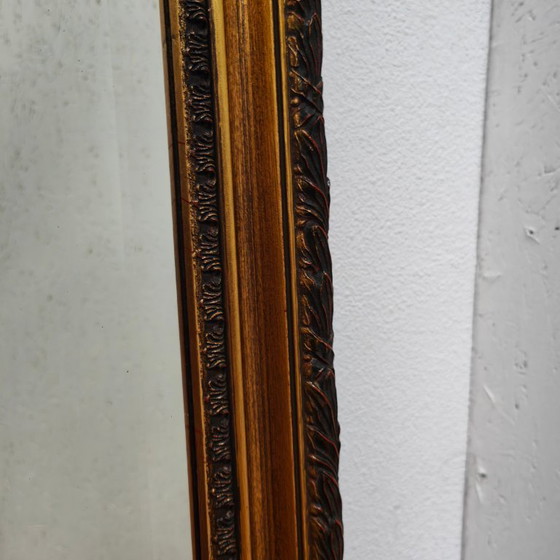 Image 1 of Antieke Regency Barok Rococo facet geslepen spiegel passpiegel.