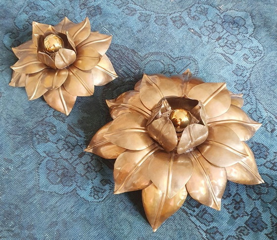 Image 1 of Juego XL de apliques florales de pared/techo - Banci Firenze - Mid-Century - Hollywood Regency