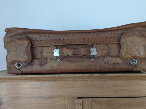 valise en cuir vintage