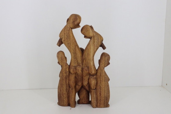 Statue Makonde Africaine Vintage "Ujamaa" – Bois sculpté à la main (33 cm) – Objets déco, Wood (photo 3 of 5)