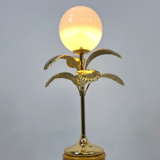 Image 1 of LS Italy gold palm tree lamp table model gilded 70s
