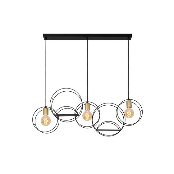 Lucide CIRCLE – Suspension noire avec 3 douilles E27 (photo 2 of 4)