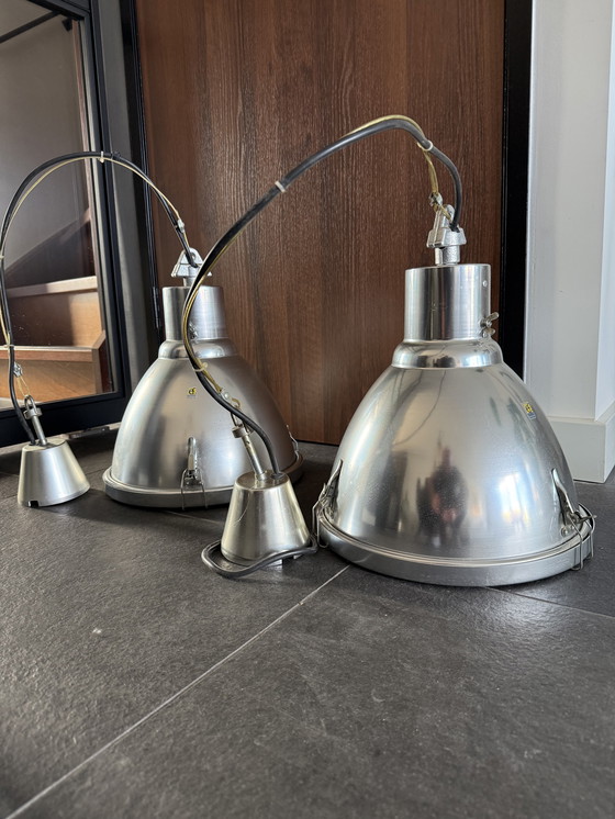Image 1 of Stoere & Unieke RVS hanglampen industrieel. 