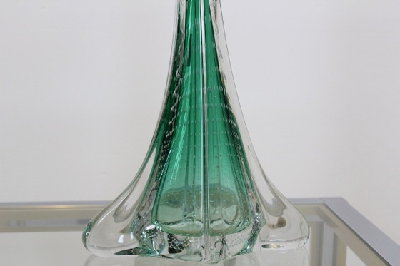 Handgefertigte Boussu Transluzent Glas Tischlampe, Tischlampen, Gold (Foto 7 von 9)