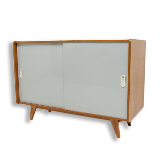 Vintage beechwood sideboard U-452 by Jiří Jiroutek, Czechoslovakia 1960