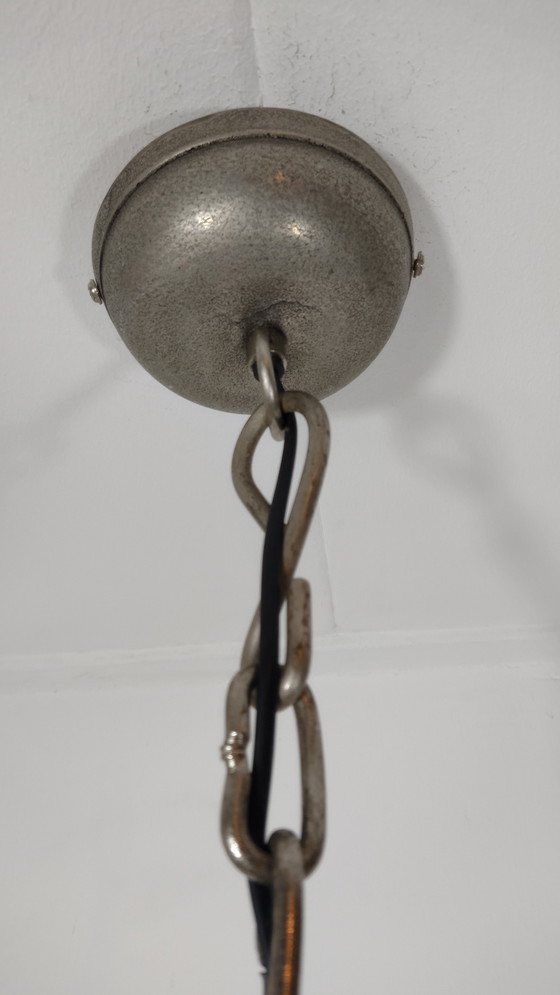 Image 1 of Lampada a sospensione in metallo pesante colore nichel