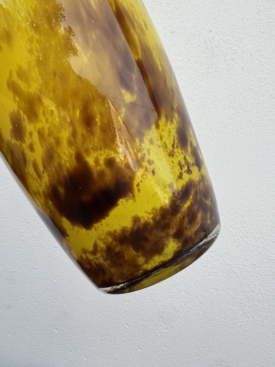 Grande vaso giallo marmorizzato Art Déco – Vasi, Vetro (photo 7 of 15)