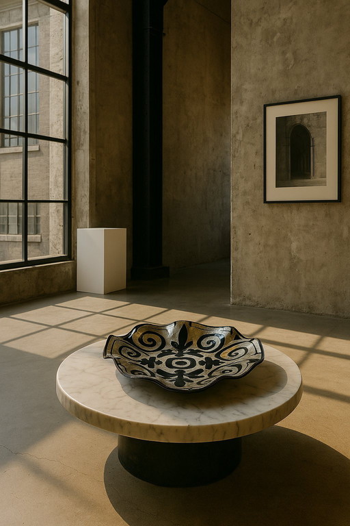 Onde Blu - Objet sculptural en verre (Italie, vers 1970-1985)