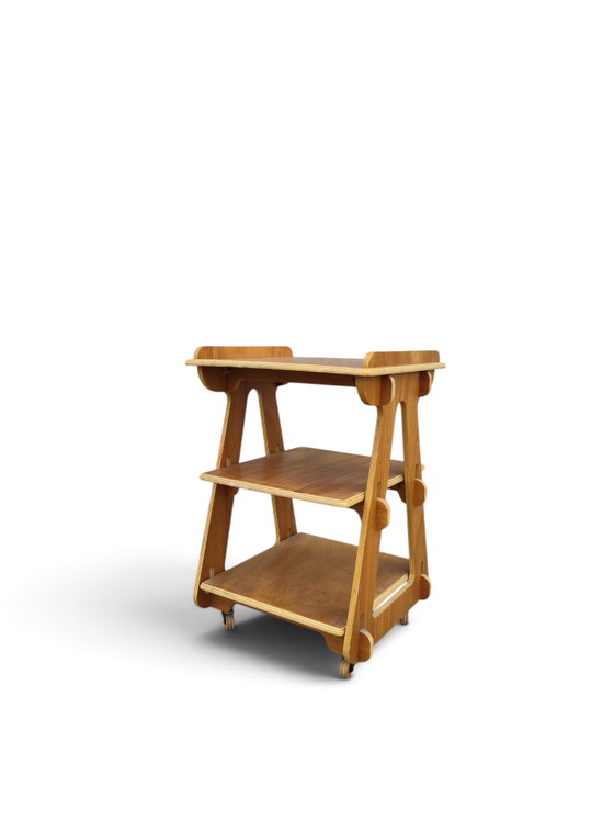 Chariot de bar italien en contreplaqué – Rognoni, Dessertes, Wood (photo 7 of 9)