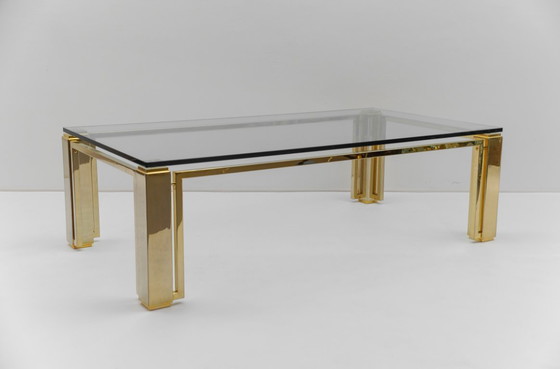 Image 1 of Square Golden Coffee Table, 1970s