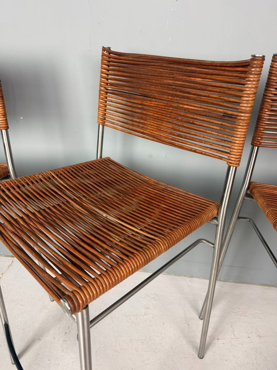 Image 1 of Tito Agnoli – Ensemble de quatre tabourets de bar « Miss B », Italie, 1997
