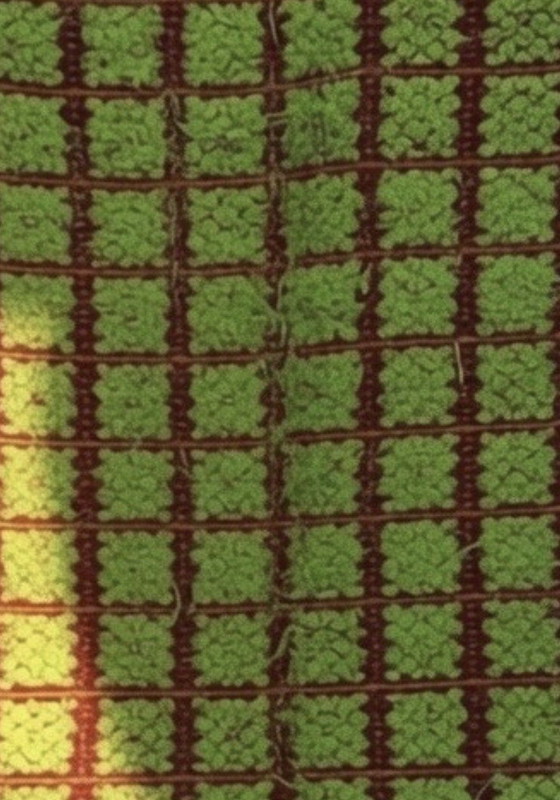 Image 1 of Handmade Moroccan Berber Rug 231 × 139 cm – 100% Wool Hand Knotted Green & Purple Rug