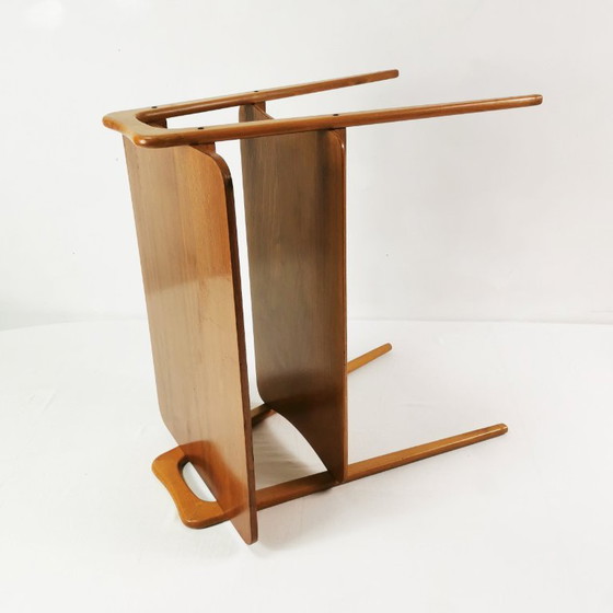 Modernistische bijzettafel, Duitsland, jaren 60. – Wood (photo 8 of 12)