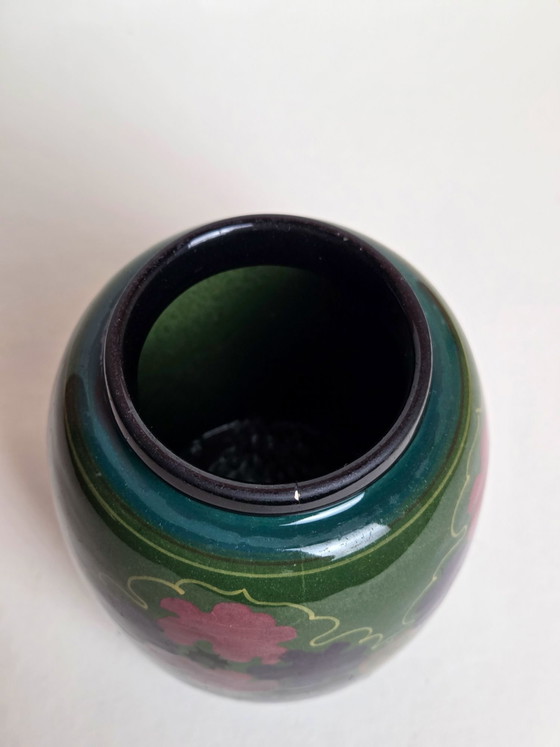 Vaso / Piccolo Barattolo Antico 'Ivora' in Ceramica di Gouda (Art Déco, c. 1920), Vasi, Multicolore (foto 6 di 7)