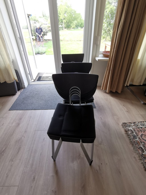 8 Kusch & Co Designstoelen Mikado Ontwerp Leeman – eetkamerstoelen, Metal, Textile (photo 2 of 6)