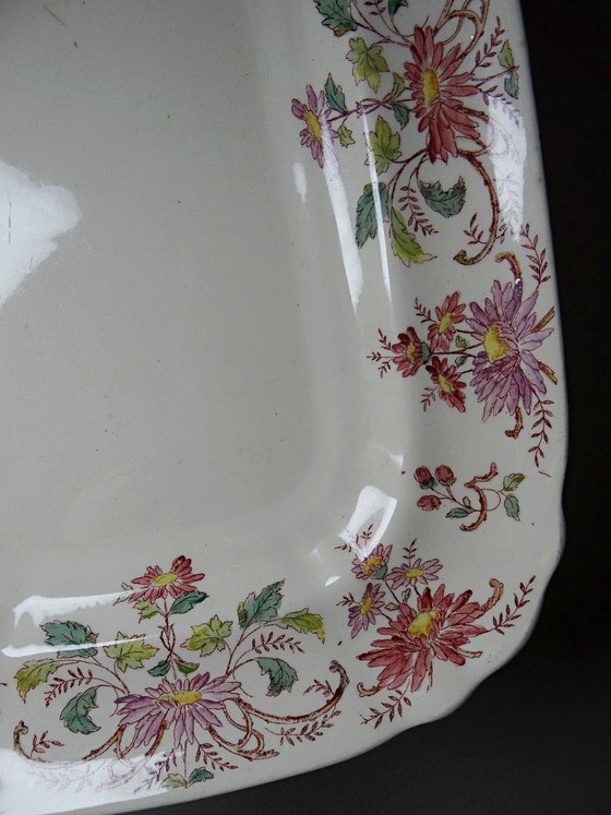 Grand Plat de Service Ancien Longchamp Pâquerettes Terre de Fer Polychrome – Vaisselle, Ceramic (photo 7 of 14)