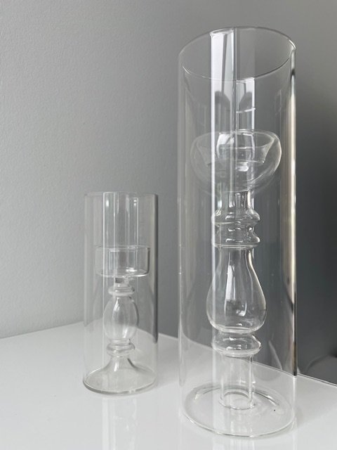 Image 1 of Set of 2 Serax "Tube" Windlights/Vases - design René Barba