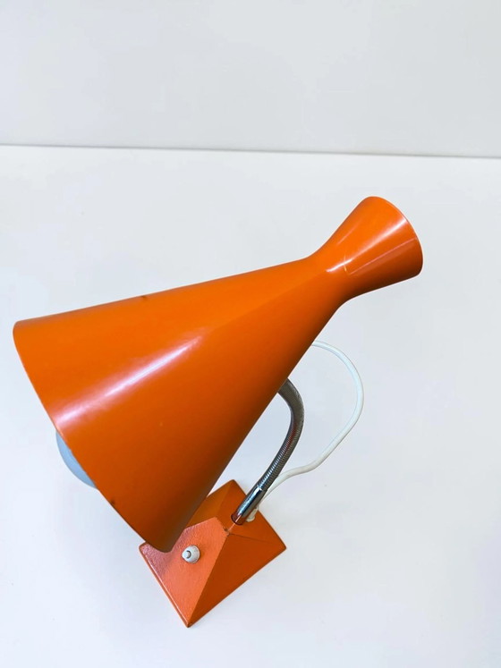 Space Age Tafellamp Oranje Jaren 70 | Vintage Mid-Century Bureaulamp | Retro Design Lamp – Tafellampen (photo 10 of 18)