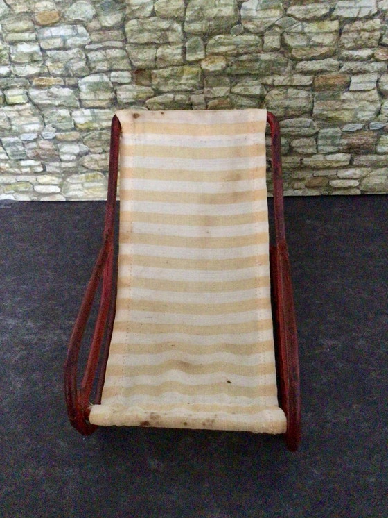 Image 1 of Set di 3 sedie in metallo Bauhaus in miniatura vintage