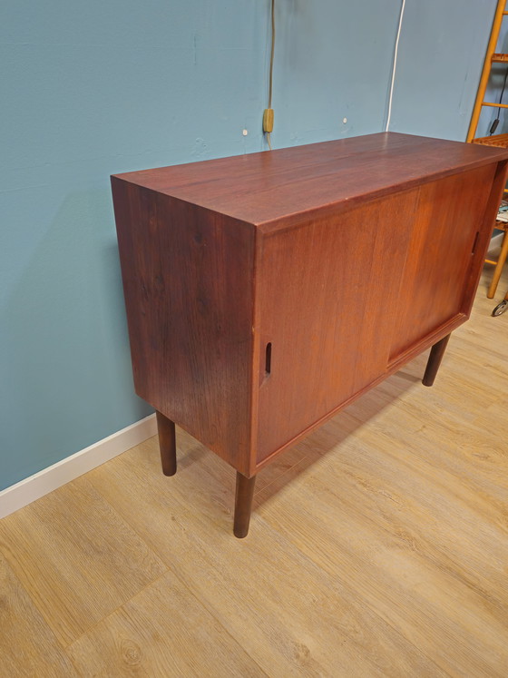 Image 1 of Vintage Danish LP Cabinet Audio Furniture Bathroom Cabinet Sideboard