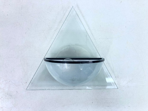 Image 1 of 2 Lampade da parete in vetro Lamperti Illo Design Alberto Podesta anni '80 Postmoderno