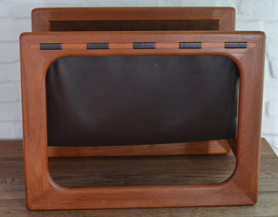 Image 1 of Teak newspaper rack/magazine holder, 1960s Danish Modern