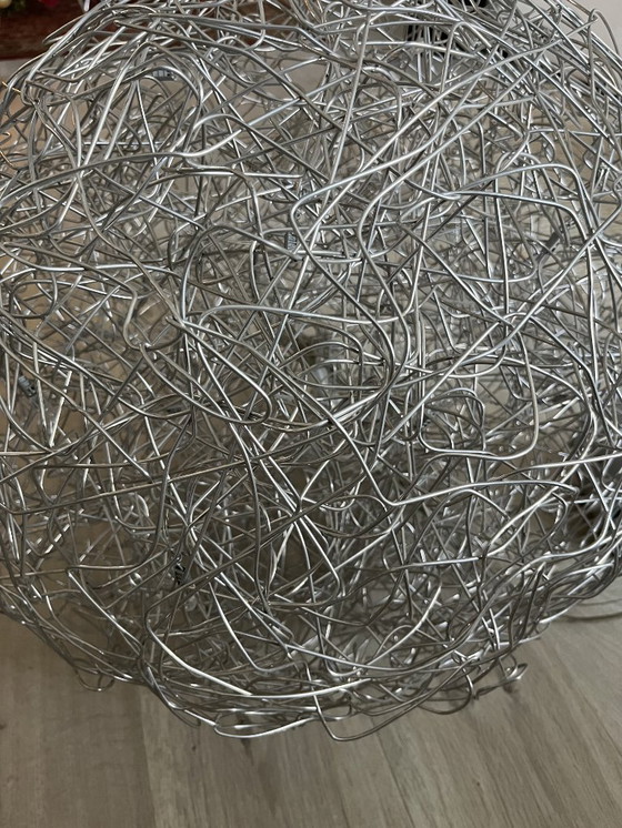 Image 1 of Round Pendant Lamp with Metal Wires, Catellani & Smith 'Fil der Ler'