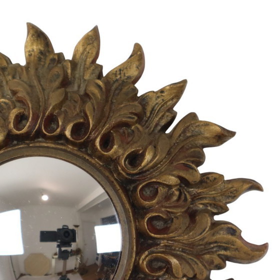 Image 1 of Kleine Italiaanse Zonnespiegel Sunburst Rococo Stijl 24cm