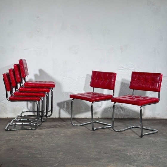 Image 1 of Set di 6 sedie in stile Cesca di Marcel Breuer, Italia, anni '60