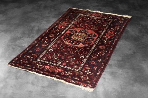 Vintage Hand-Woven Middle Eastern Oriental Hamadan Rug, 1960s