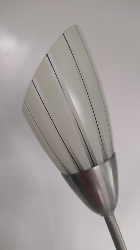 Image 1 of Retro vloerlamp met 3 glazen schelpkappen