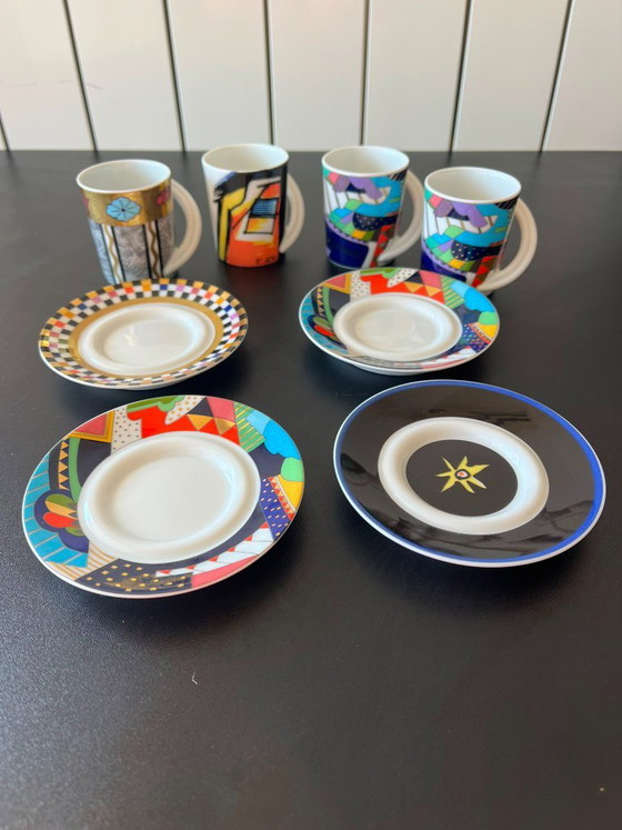 Set of 4 Rosenthal Studio-Linie "Cupola" Espresso Cups & Saucers – Designer Collection – Crockery, Porcelain (photo 4 of 5)