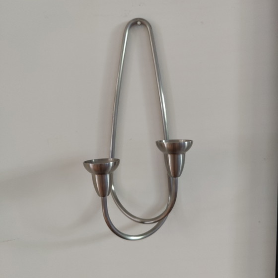 Wandkandelaar genaamd "Swing" van het Deense merk Georg Jensen – Kandelaars en kaarsen, rvs (photo 6 of 10)