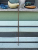 Bastone Vintage Art Déco Con Pomello Ambrato, Anni ’30-’50