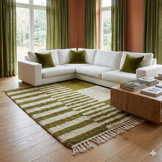 Alfombra Tradicional Hecha a Mano de Pura Lana 150/250 cm – Alessi, Wool (photo 3 of 5)