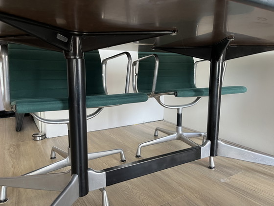 Image 1 of Original Vitra table + 4 swivel Vitra EA 108 chairs