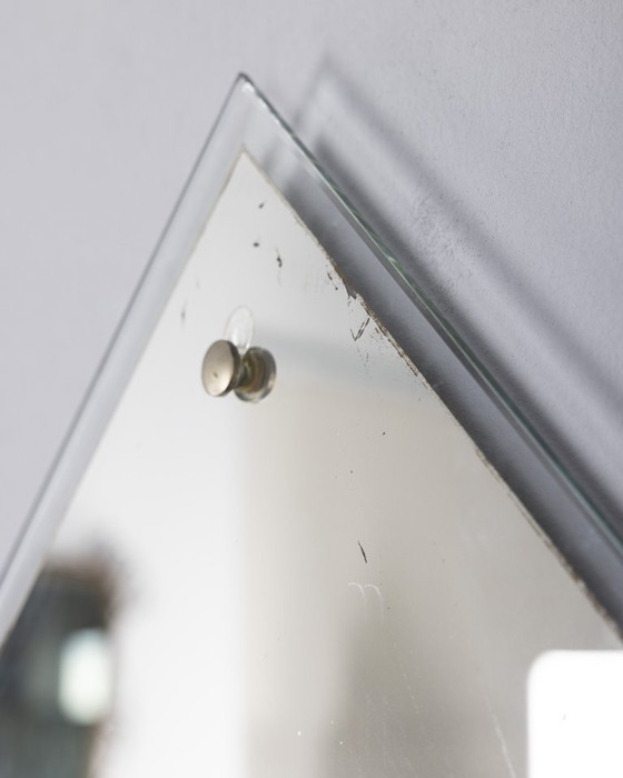 Image 1 of Specchio a goccia da parete vintage anni 60 in vetro design Italiano