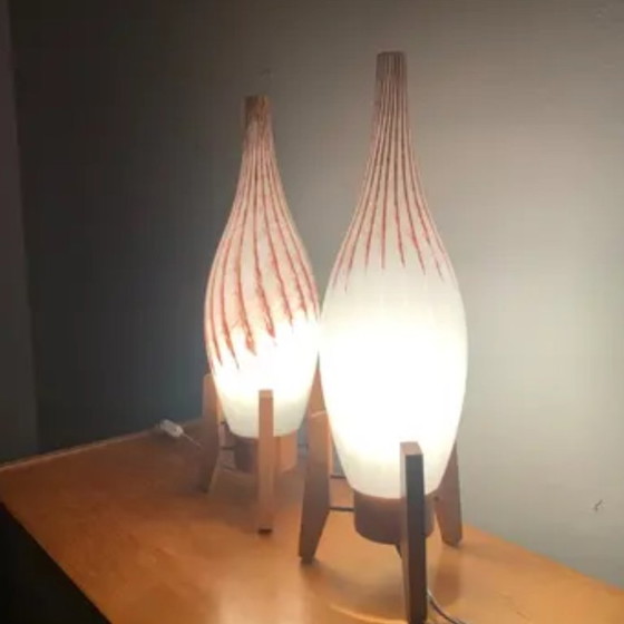 Image 1 of Lampade da tavolo cecoslovacche vintage retrò di metà secolo, anni '60 - Set di 2
